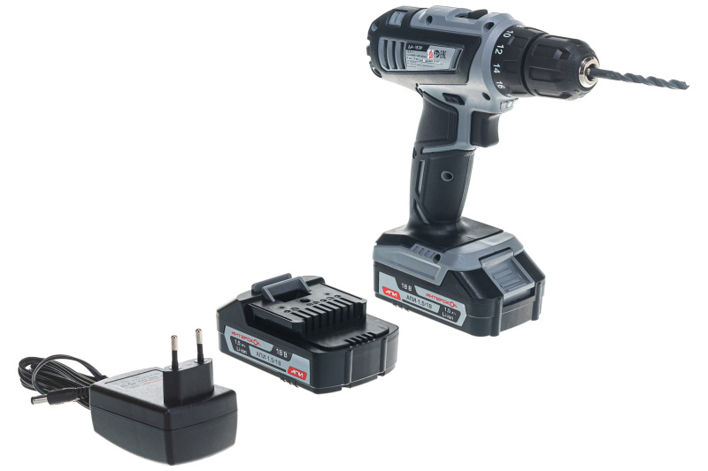 Дрель-шуруповерт аккумуляторная ИНТЕРСКОЛ ДА-18 ЭР