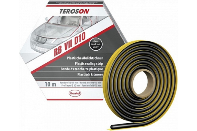 Пластичный герметик-лента, круглый профиль, черный TEROSON RB VII  142216 