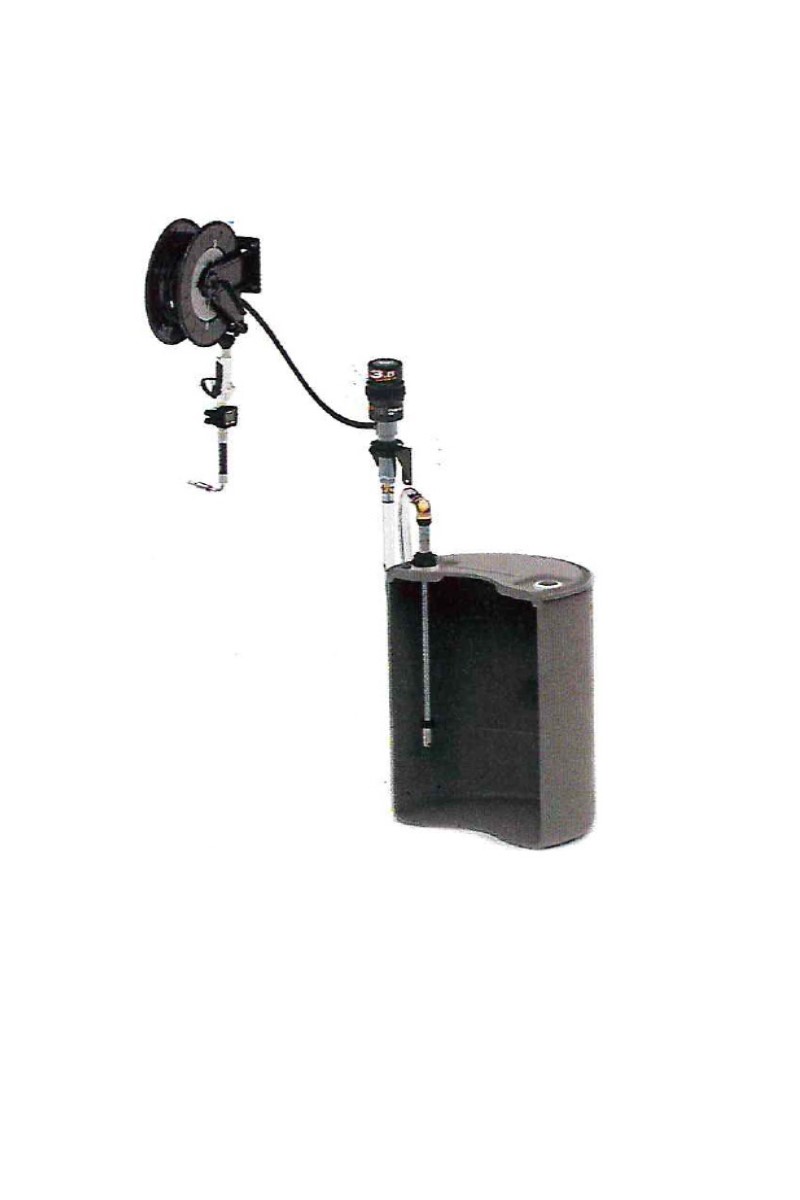 Комплект с насосом 3.5:1 для бочки 200 л и катушкой, настенный