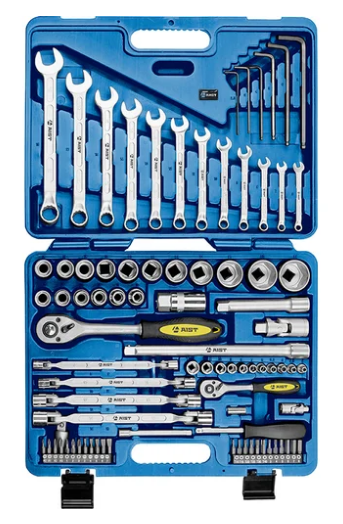 Набор инструмента 86 пр., (1/4"+1/2", 6-гр., 4-32мм), в пласт. кейсе
