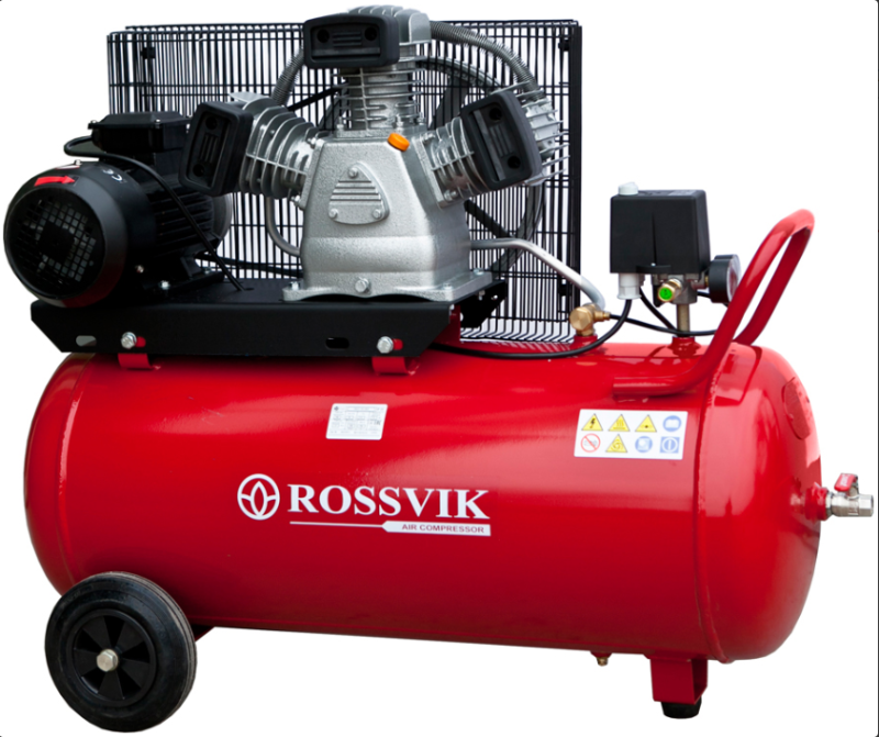 Поршневой компрессор 950л/мин, ресивер 100л, ROSSVIK СБ4/С-100.LB75