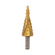 Сверло 3313 ступенч. спиральн., HSS-G M2 TIN по стали (4-20мм, 9 ступеней) хв. 8мм, ПрофОснастка