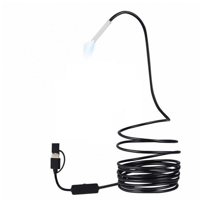 Видеоэндоскоп USB, 1Мп, 1280x720, 1м, 3.9мм зонд iCartool IC-V107