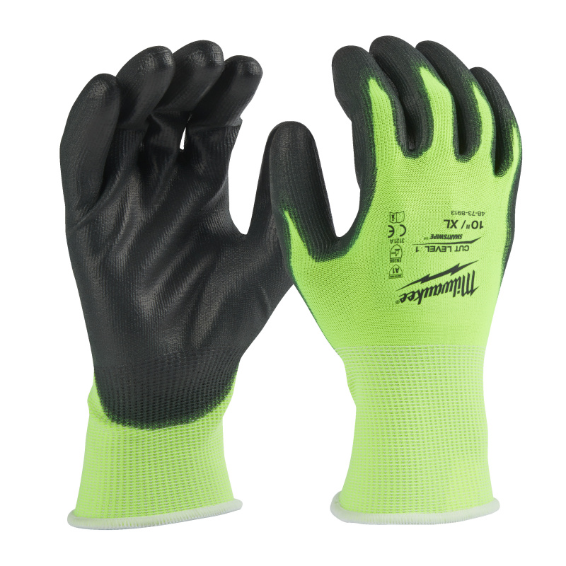 Перчатки защитные Hi-Vis Cut level (Хай Виз Кат Левел) 1/A, XL/10 HI-VIS CUT A GLOVES - 10/XL -1PC M