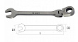 Ключ комбинированный с храповым механизмом 8мм 72 зуб., шарнирный AIST 010408B
